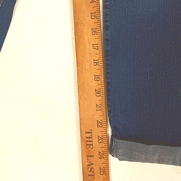 Levi Signature Jean Boyfriend Low Rise Straight Western W4 27x24 Dark Wash Blue - Picture 10 of 11